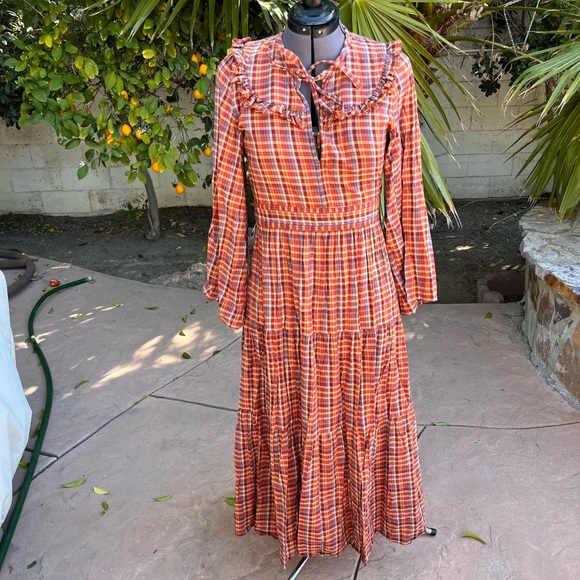 Doen Plaid Honey Dress Sz Medium - Picture 2 of 5